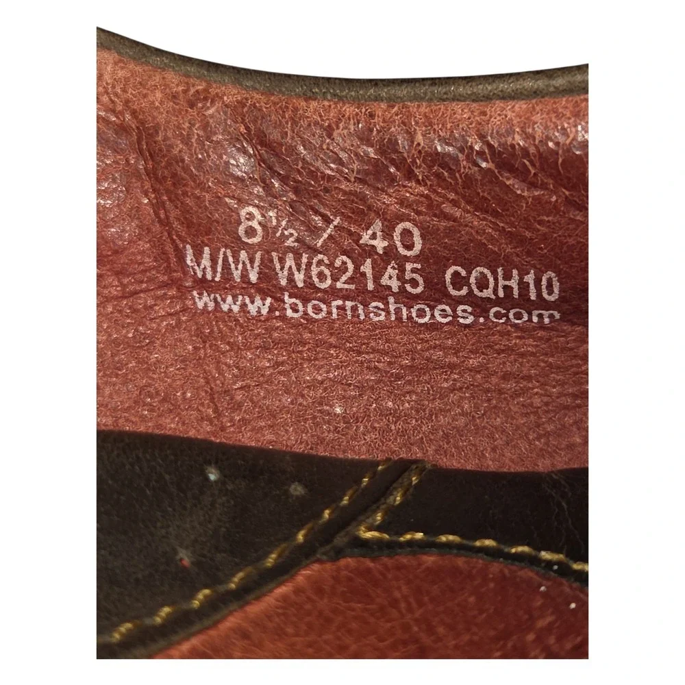 Born Flats Women 8.5 Brown W62145 Mary Jane Hook Loop Leather Comfort Shoes